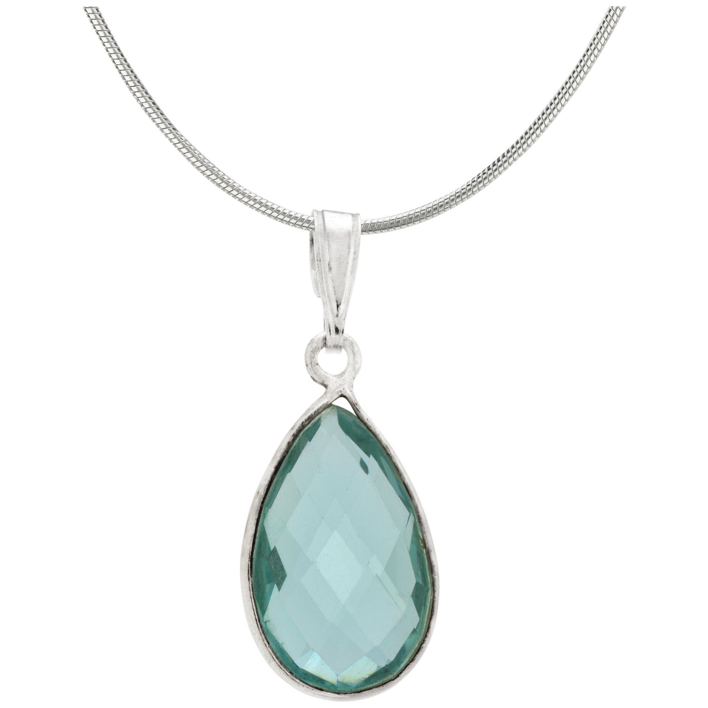 Faceted Quartz & Sterling Necklace