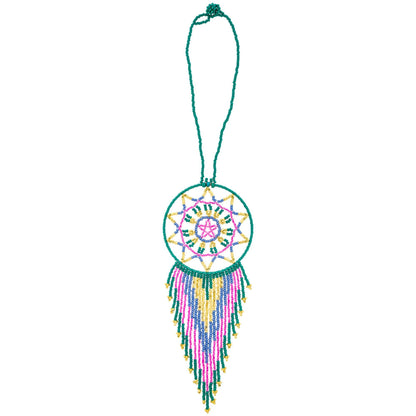 Hand-Beaded Dream Catcher Car Charm