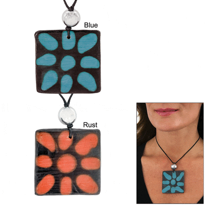 Honduras Ceramic Flower Necklace