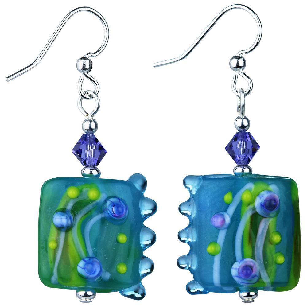 Jazzy Lampwork Glass Earrings