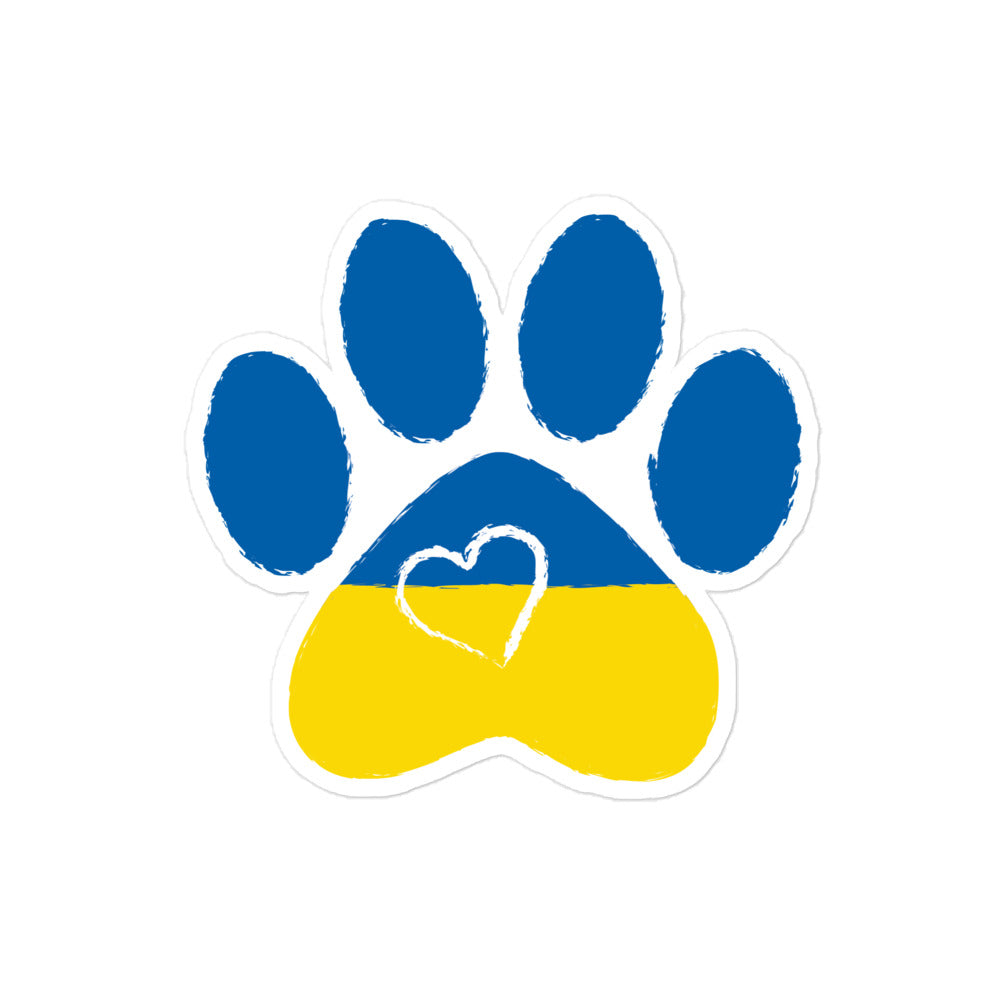 Paws & Hearts for Ukraine Sticker