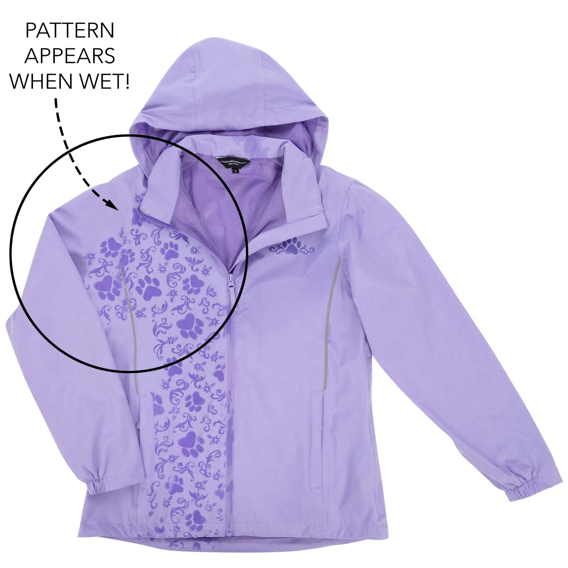 Magical Print Paw Print Rain Jacket