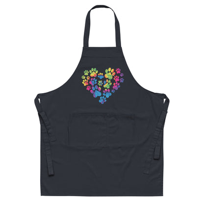 Anniversary Paw Print Love Organic Cotton Apron