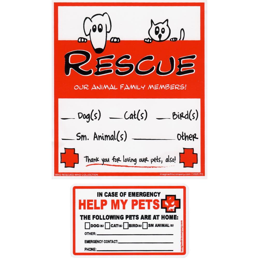 Pet Rescue Alert Stickers & Wallet Card Set | GreaterGood pet-rescue-alert-stickers-wallet-card-set-greatergood