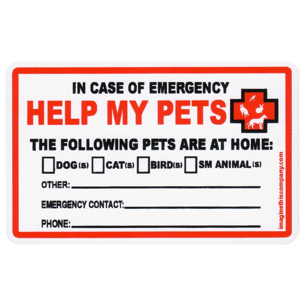 Pet Rescue Alert Stickers & Wallet Card Set