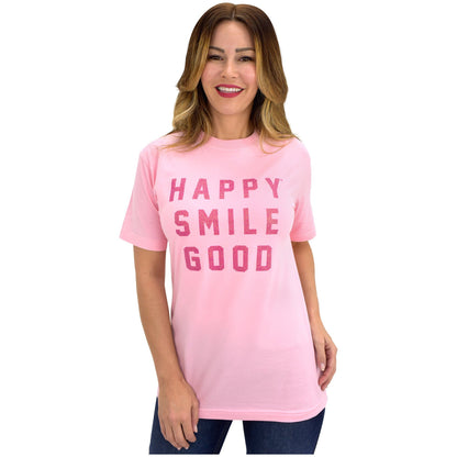 Pink Ribbon Happy Smile Good&trade; Adult T-Shirt