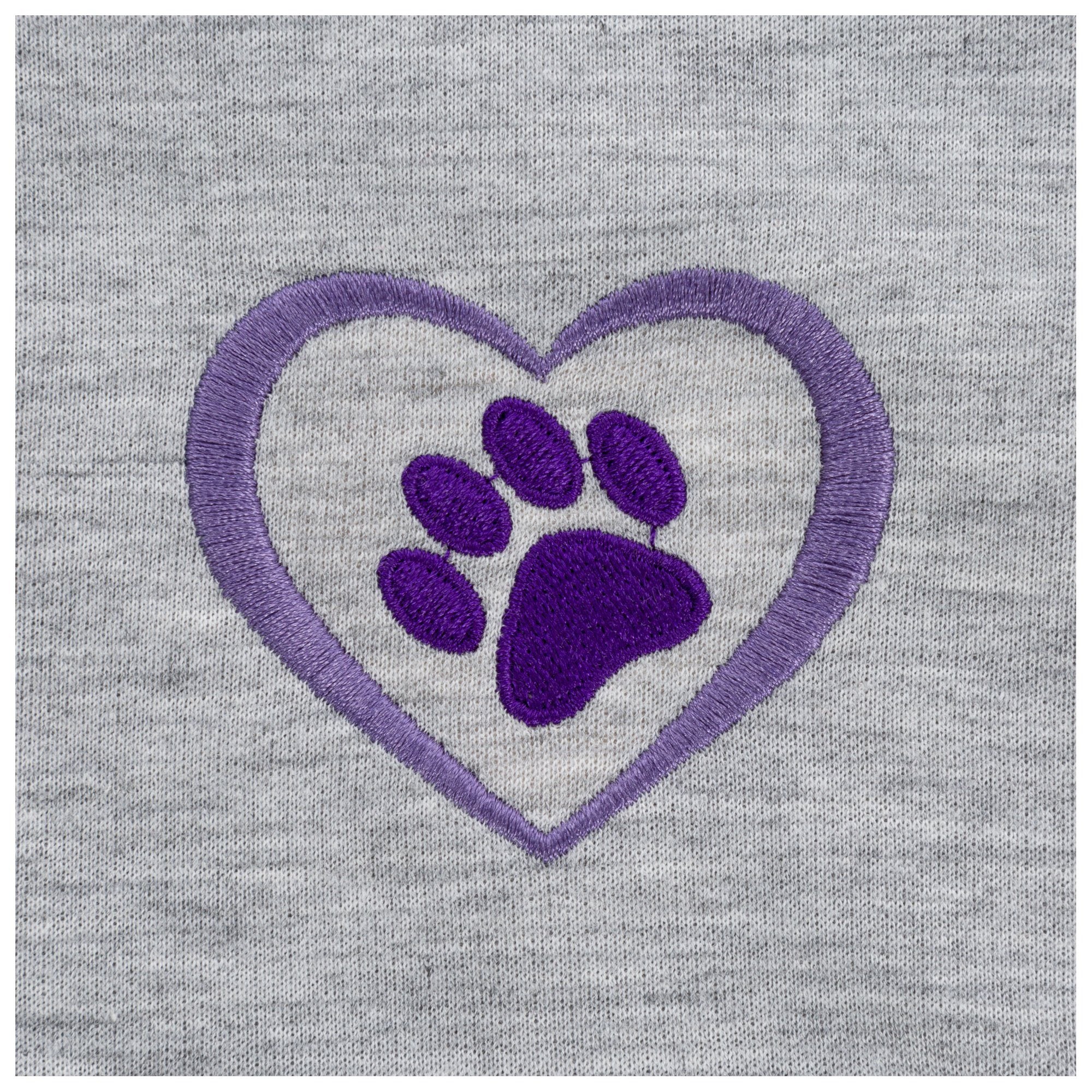 Purple Paw Pet Pouch Hooded Sweatshirt GreaterGood