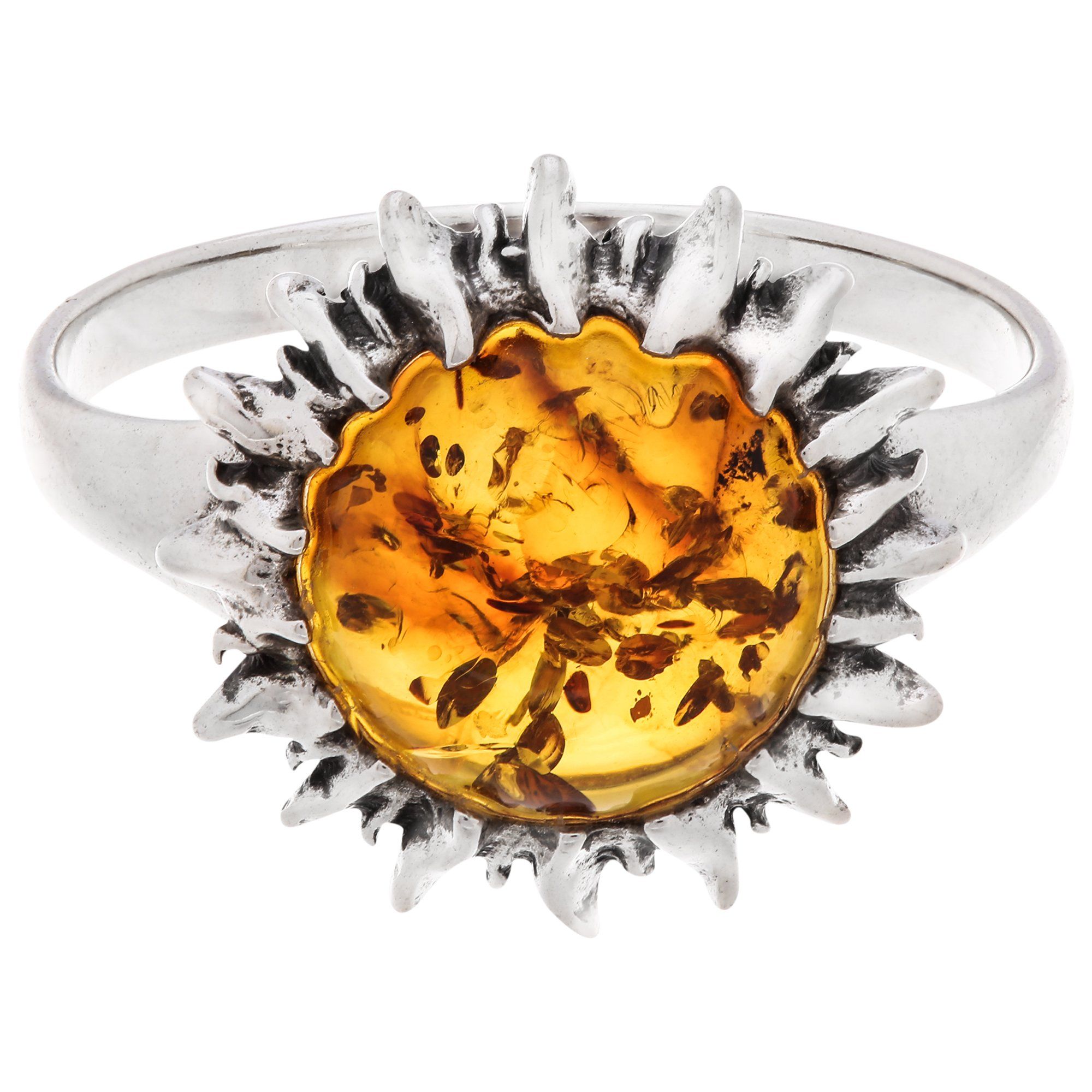 Sunshine of Amber Sterling Ring | GreaterGood