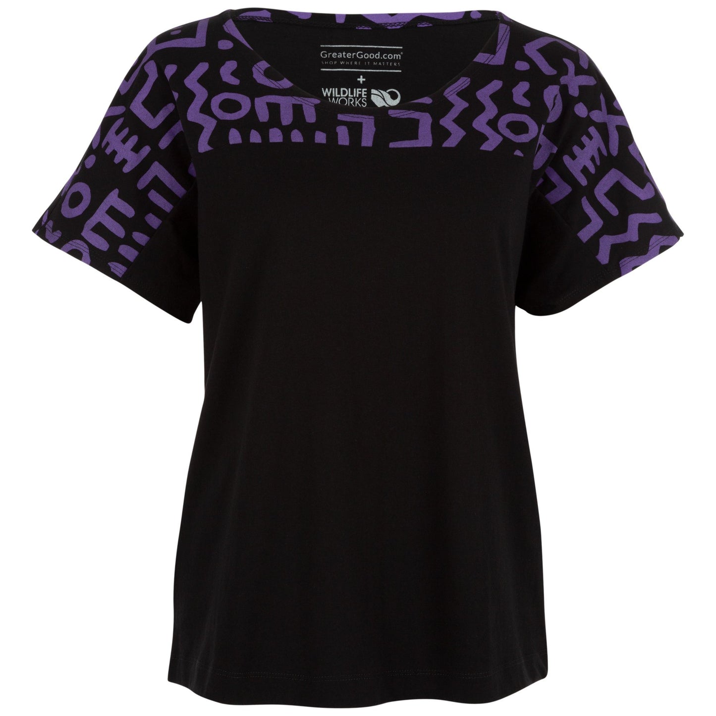 Textile Traditions Printed Plum Top