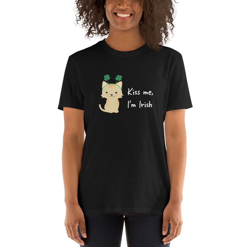 Kiss Me I'm Irish Cat T-Shirt