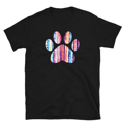 Hues of Pink Tie-Dye Paw Print T-Shirt