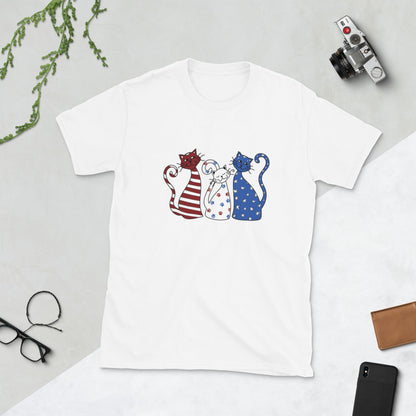 Whimsy Americana Cats T-Shirt