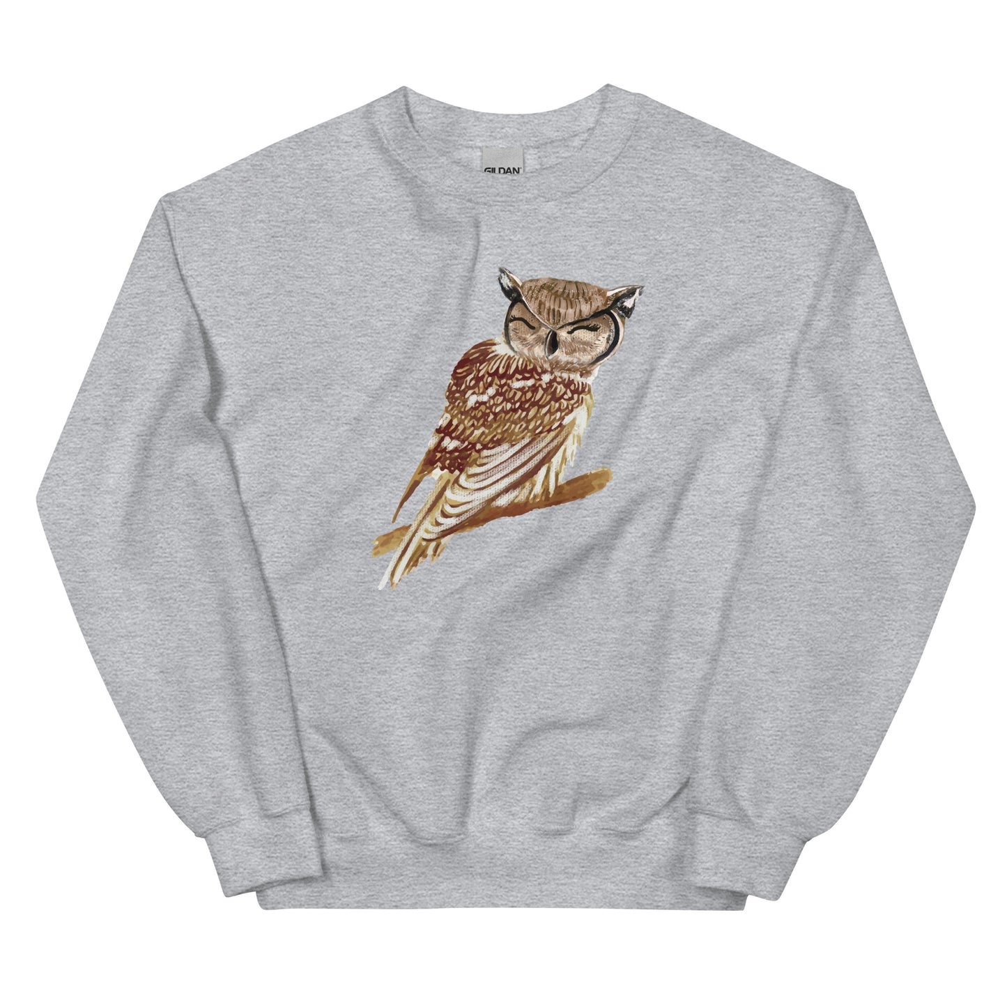 Owl on a Branch Crewneck Sweatshirt