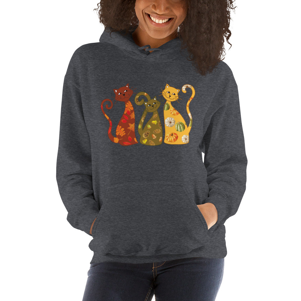 Festive Fall Cats Hoodie