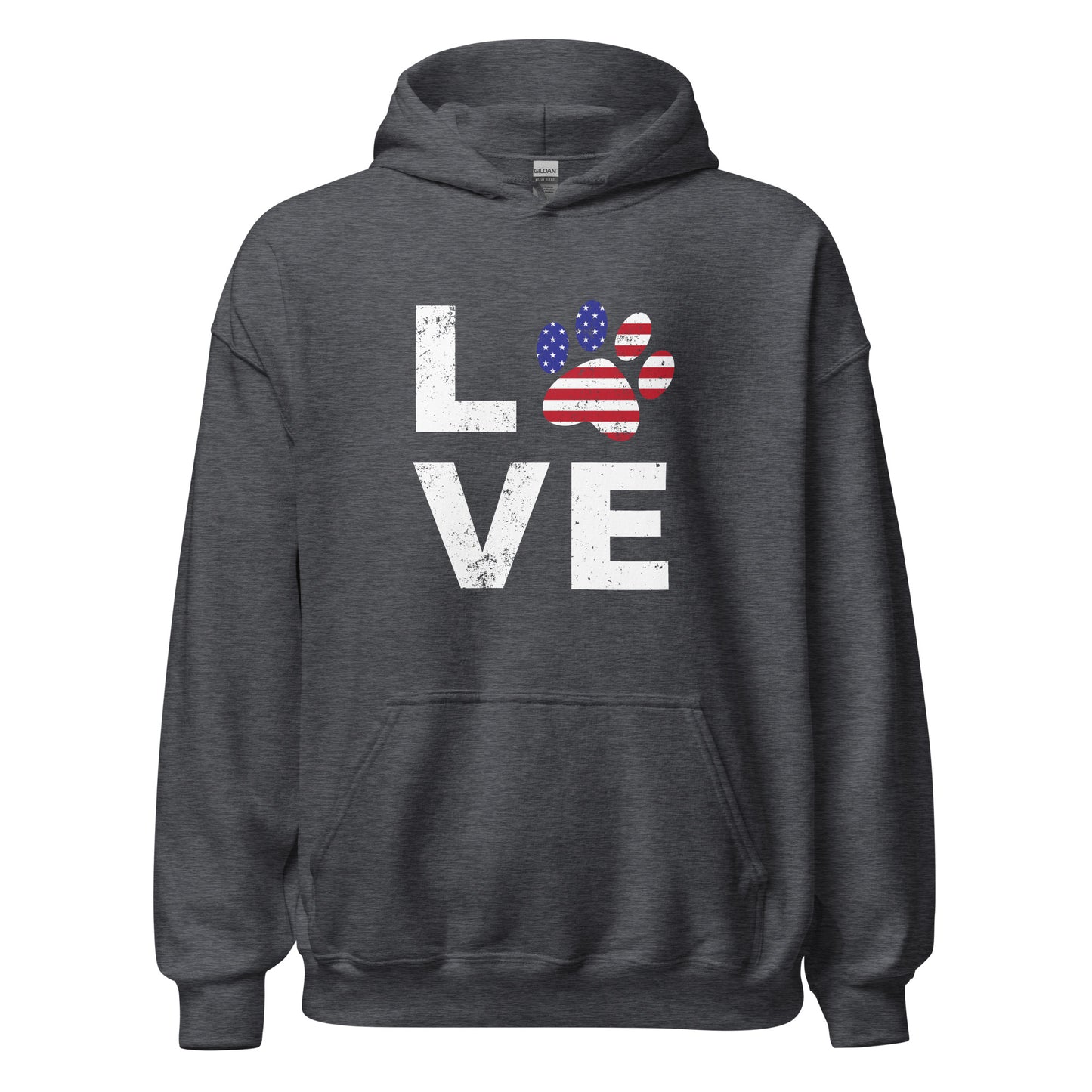 Patriotic Paw Love Hoodie