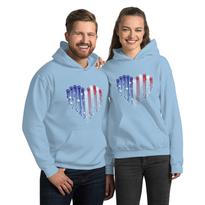 Painted Paws American Heart Flag Hoodie