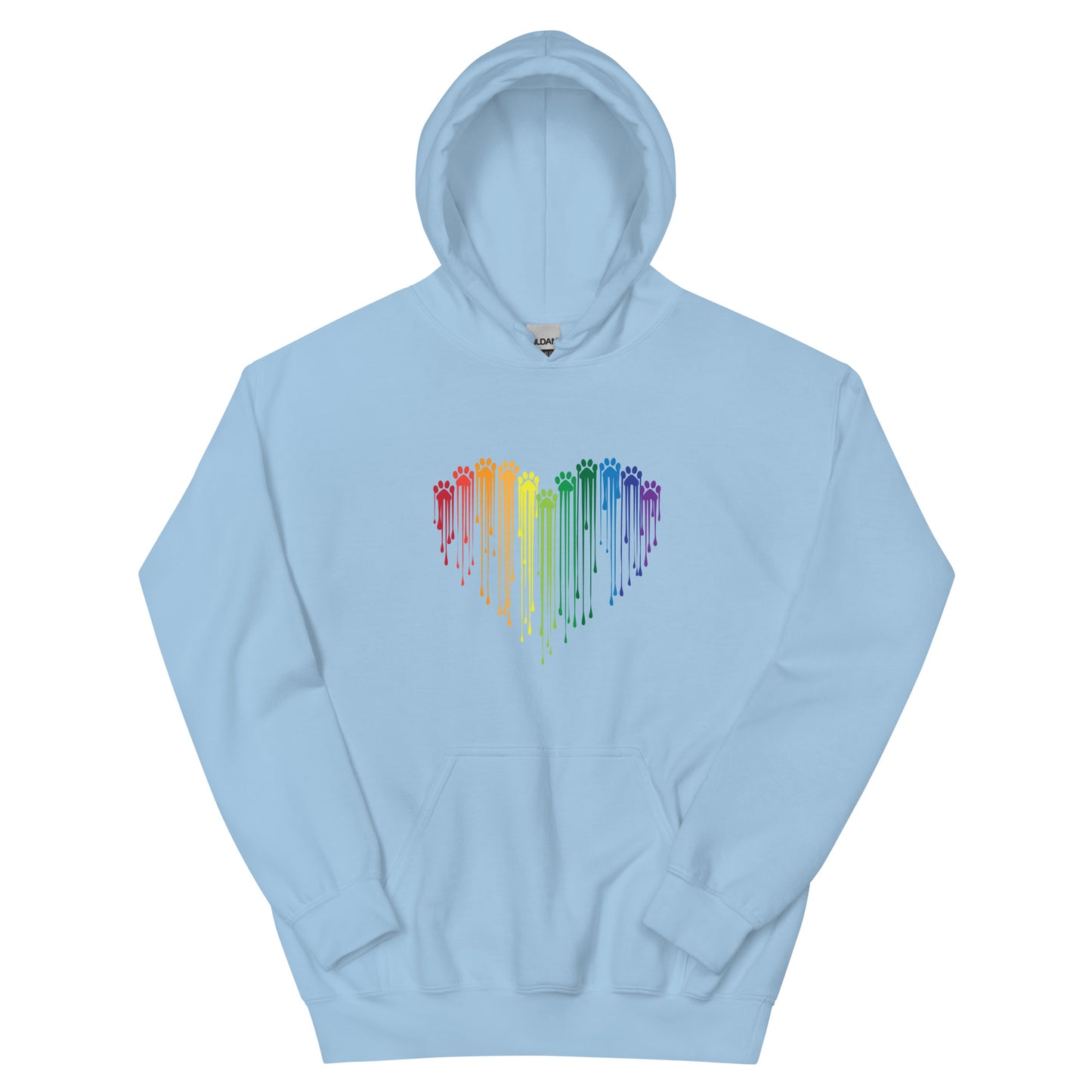 Rainbow Painted Paws Hoodie