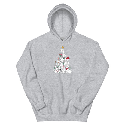 Festive Cats Christmas Tree Hoodie