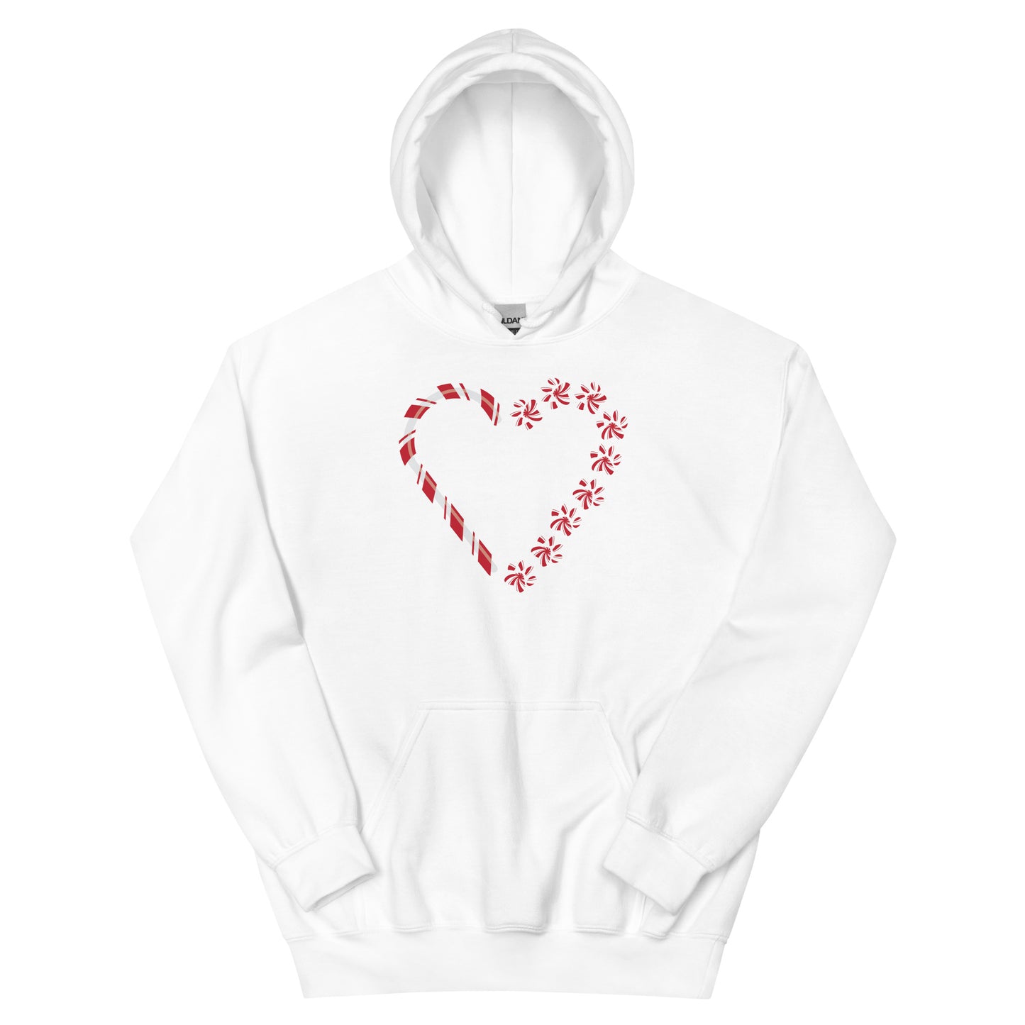 Candy Cane Hearts & Paws Hoodie