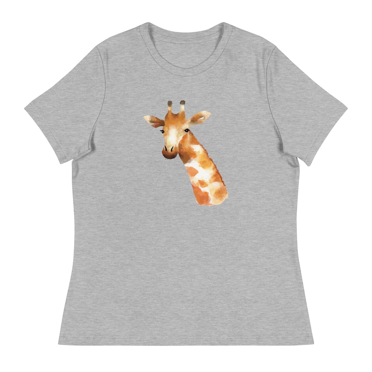 Watercolor Giraffe Women's Relaxed T-Shirt