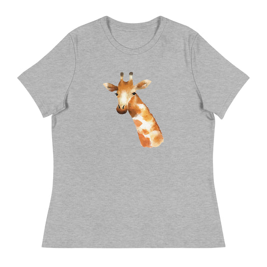 Watercolor Giraffe Women's Relaxed T-Shirt
