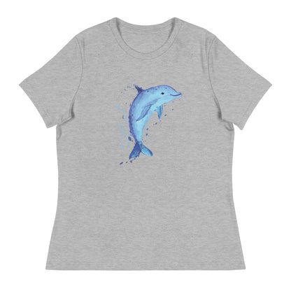 Sweet & Splashing Dolphin Women's Relaxed T-Shirt