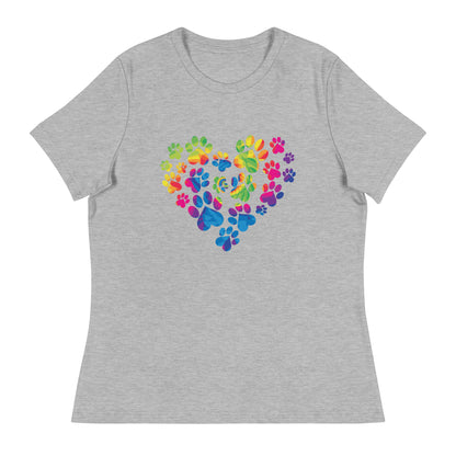 Anniversary Paw Print Love Women's Relaxed T-Shirt