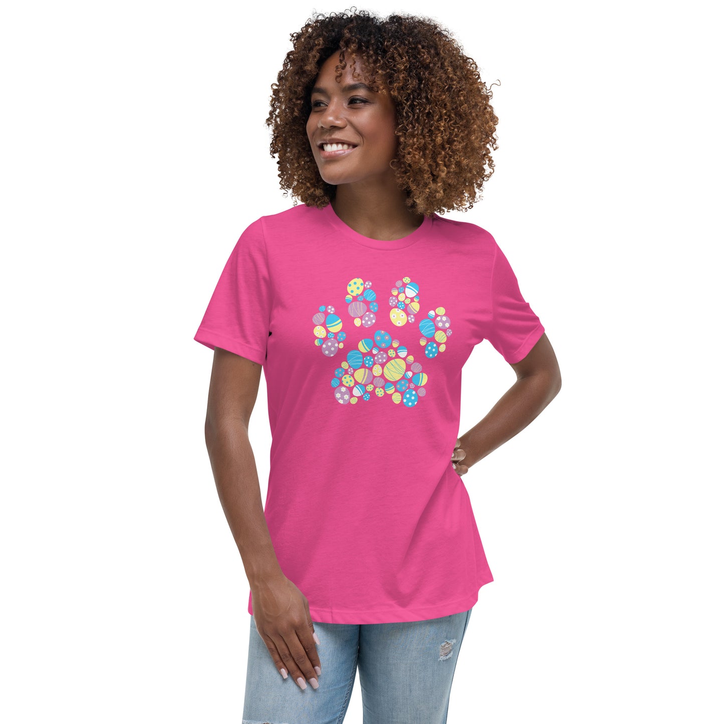 Easter Egg Paw Women's Relaxed T-Shirt