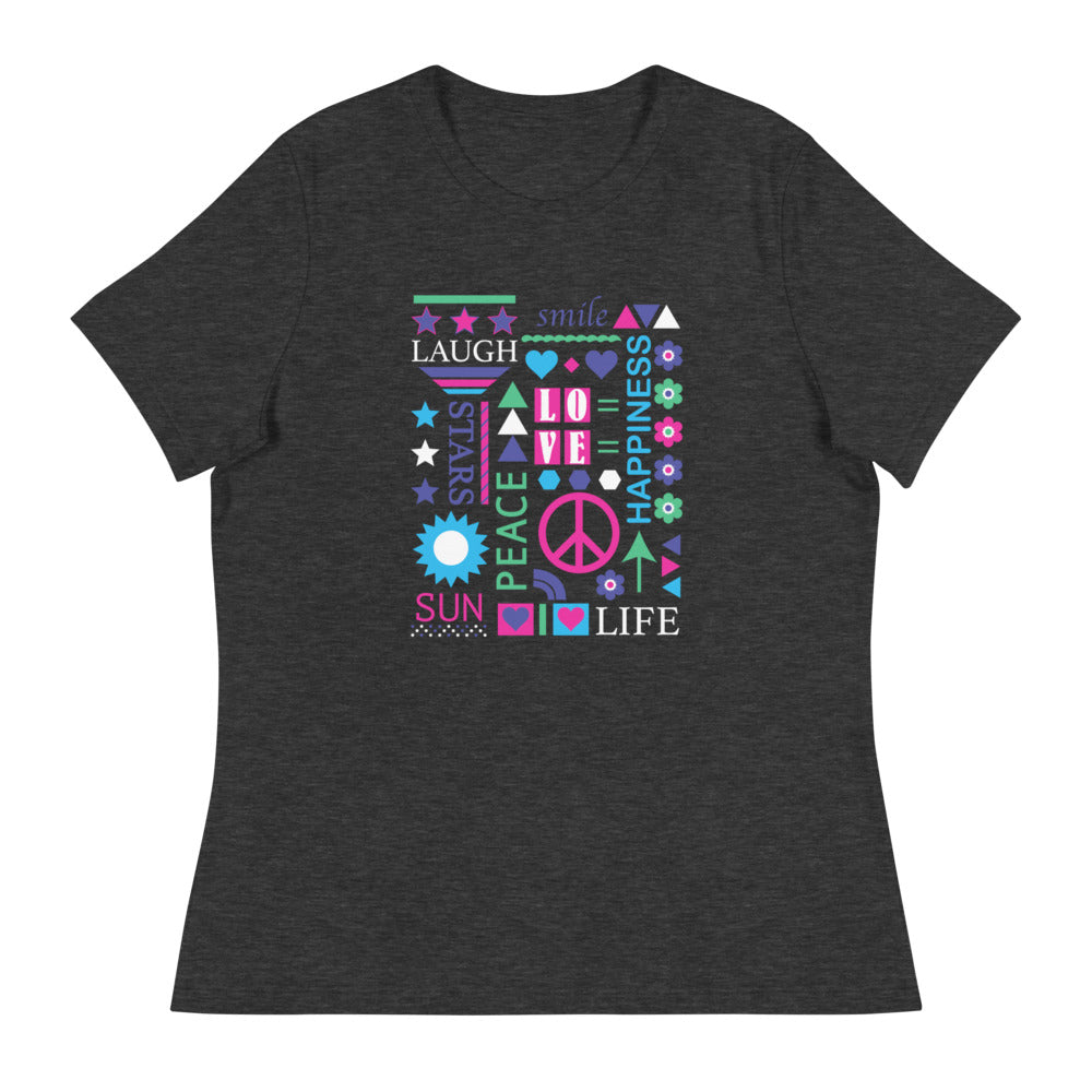 Color Pop of Peace Women's Relaxed T-Shirt