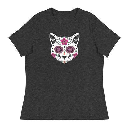 Sugar Skull Cat Women's Relaxed T-Shirt