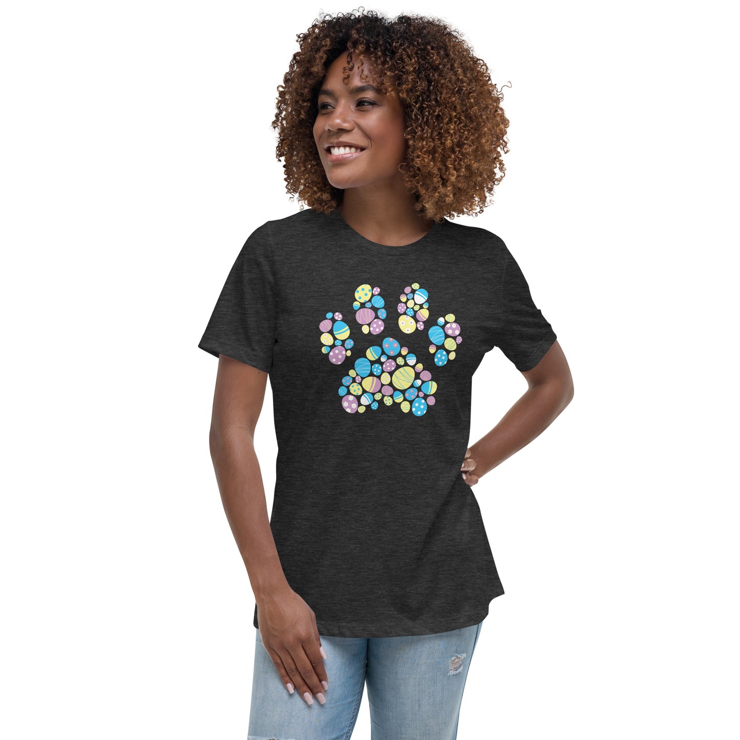 Easter Egg Paw Women's Relaxed T-Shirt