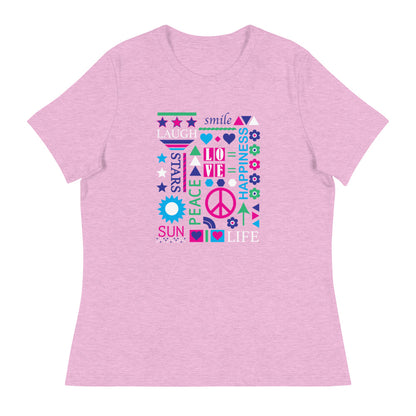 Color Pop of Peace Women's Relaxed T-Shirt