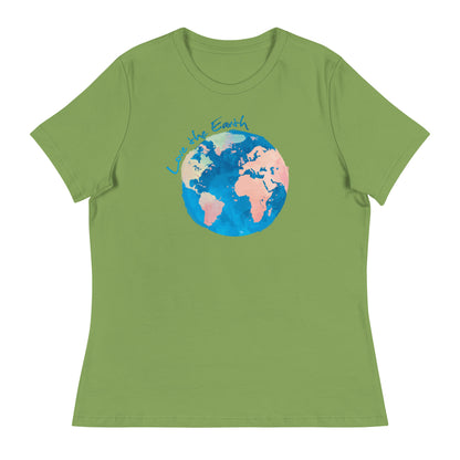 Watercolor Earth Women's Relaxed T-Shirt