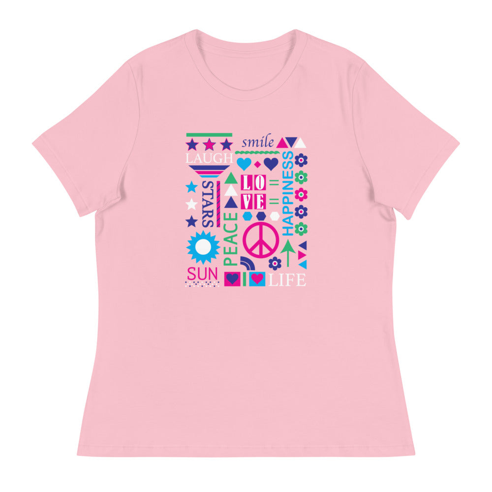 Color Pop of Peace Women's Relaxed T-Shirt